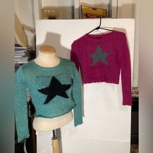 Vintage cropped  star sweaters